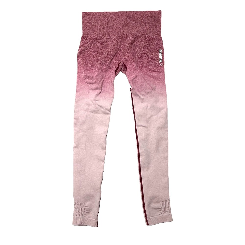 Gymshark Pink Ombre Seamless Leggings Size Small No Size Tag Athletic Yoga Pants